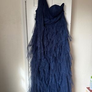 One shoulder tulle formal